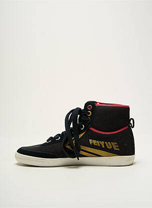 Baskets tissage satiné bout rond noir FEIYUE homme