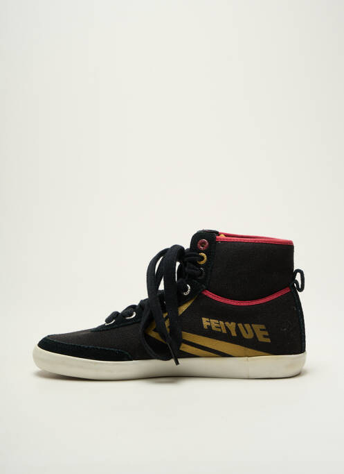 Baskets tissage satiné bout rond noir FEIYUE homme