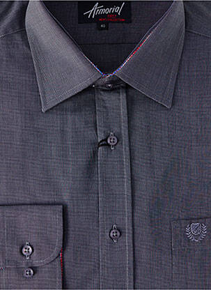 Chemise manches longues coupe cintrée gris ARMORIAL homme
