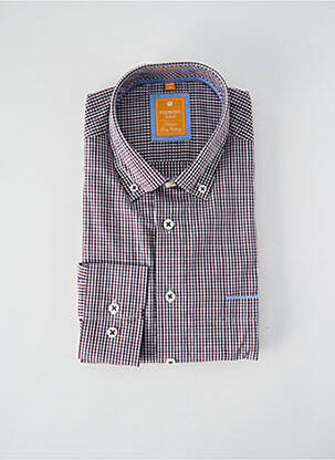 Chemise manches longues imprimé carreaux violet REDMOND homme