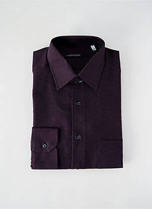 Chemise manches longues imprimé fantaisie violet HORIZON homme