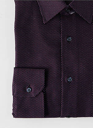 Chemise manches longues imprimé fantaisie violet HORIZON homme