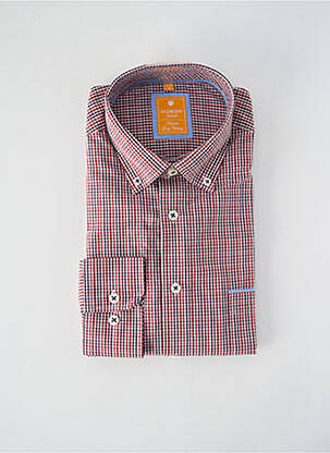 Chemise manches longues rouge REDMOND pour homme
