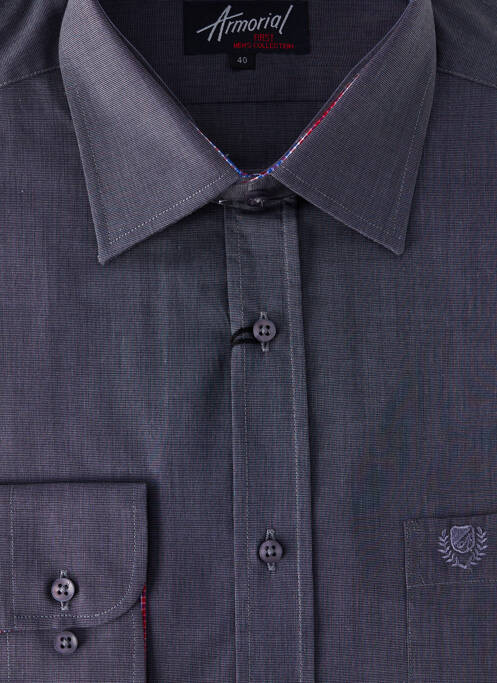 Chemise manches longues gris ARMORIAL pour homme