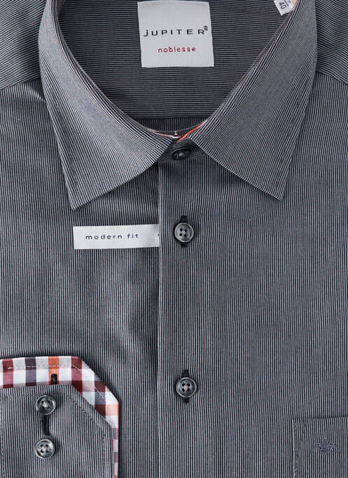 Chemise manches longues gris JUPITER pour homme