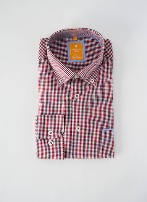 Chemise manches longues rouge REDMOND pour homme