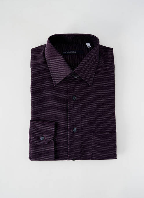 Chemise manches longues violet HORIZON pour homme