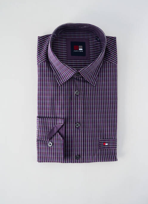 Chemise manches longues violet JUPITER pour homme