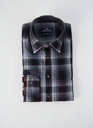 Chemise manches longues coupe droite gris JUPITER homme