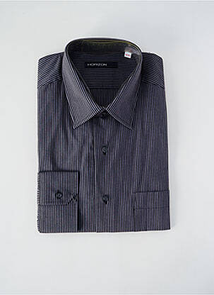 Chemise manches longues imprimé rayures gris HORIZON homme
