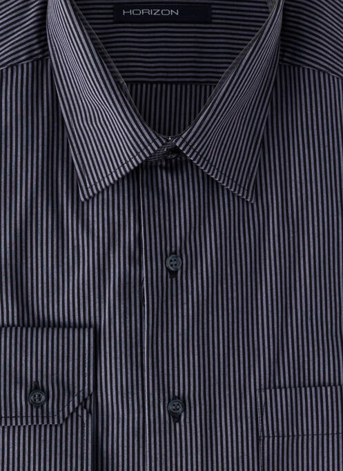 Chemise manches longues imprimé rayures gris HORIZON homme