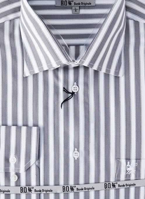 Chemise manches longues gris BANDE ORIGINALE pour homme