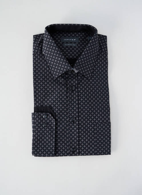 Chemise manches longues noir JUPITER pour homme