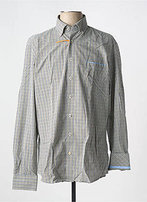 Chemise manches longues imprimé carreaux vert REDMOND homme