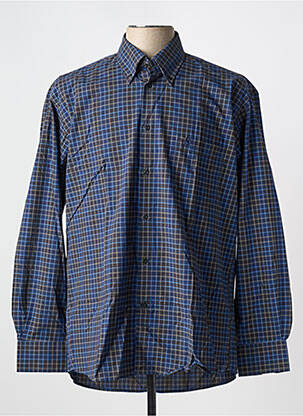Chemise manches longues coupe cintrée bleu BANDE ORIGINALE homme
