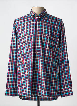 Chemise manches longues imprimé carreaux violet BANDE ORIGINALE homme