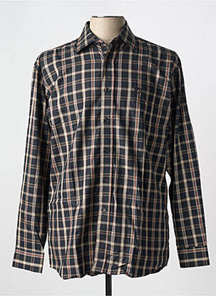 Chemise manches longues coupe droite noir ARMORIAL homme