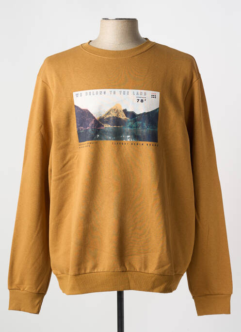 Sweat-shirt maille semi-opaque manches longues jaune TIFFOSI homme