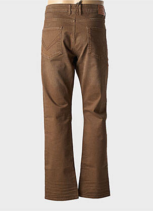 Jeans coupe slim stretch taille normale marron REDMAN homme