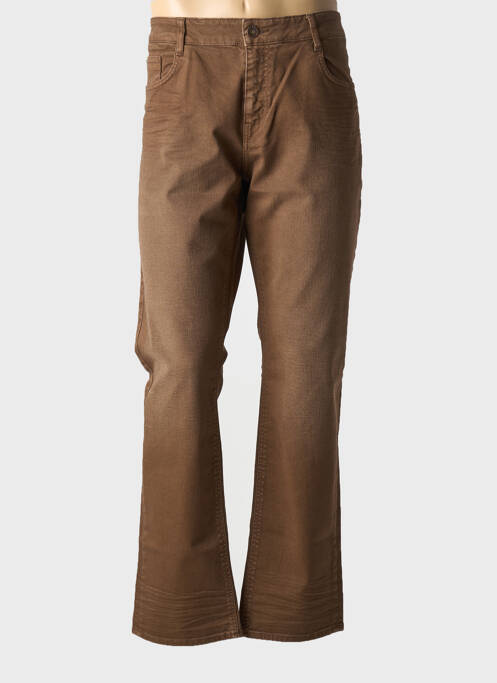 Jeans coupe slim marron REDMAN pour homme