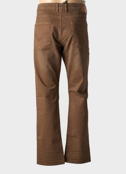 Jeans coupe slim marron REDMAN pour homme