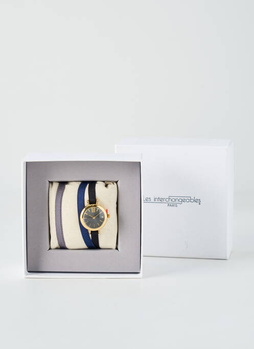 Montre bleu LES INTERCHANGEABLES pour femme
