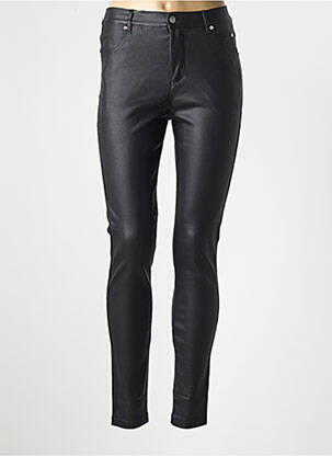 Pantalon slim tissage enduit taille normale noir MARBLE femme