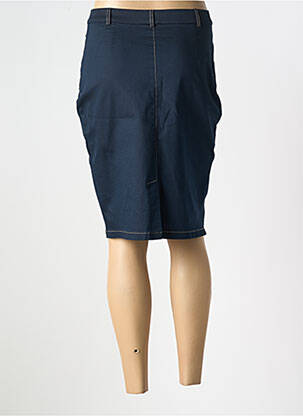 Jupe mi-longue stretch bleu CHRISTINE LAURE femme