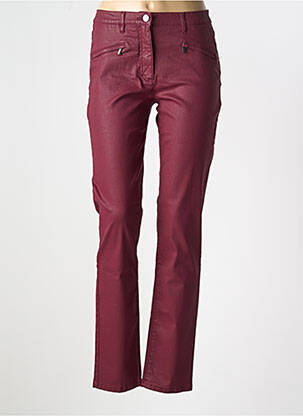 Pantalon slim tissage enduit taille normale violet BETTY BARCLAY femme