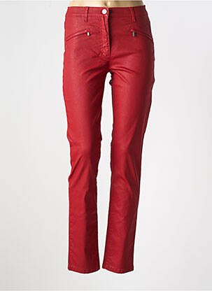Pantalon slim tissage enduit taille normale rouge BETTY BARCLAY femme