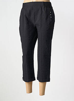 Pantacourt taille élastique taille normale noir CHRISTINE LAURE femme