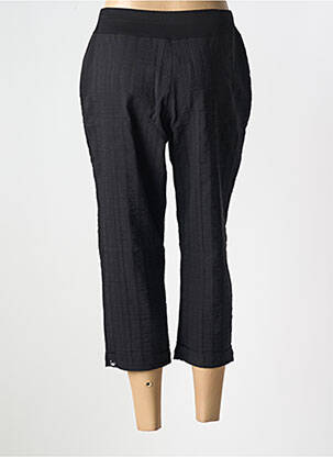 Pantacourt taille élastique taille normale noir CHRISTINE LAURE femme