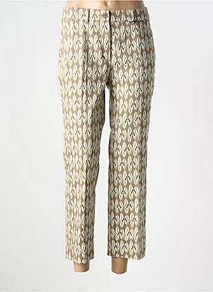 Pantalon 7/8 stretch taille normale vert CHRISTINE LAURE femme
