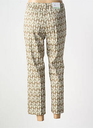 Pantalon 7/8 stretch taille normale vert CHRISTINE LAURE femme
