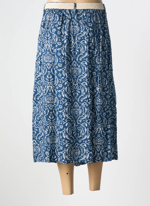 Jupe mi-longue bleu CHRISTINE LAURE pour femme