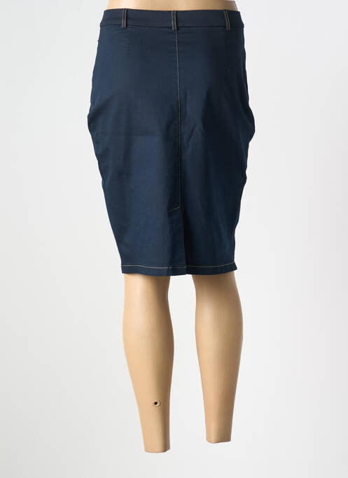 Jupe mi-longue bleu CHRISTINE LAURE pour femme