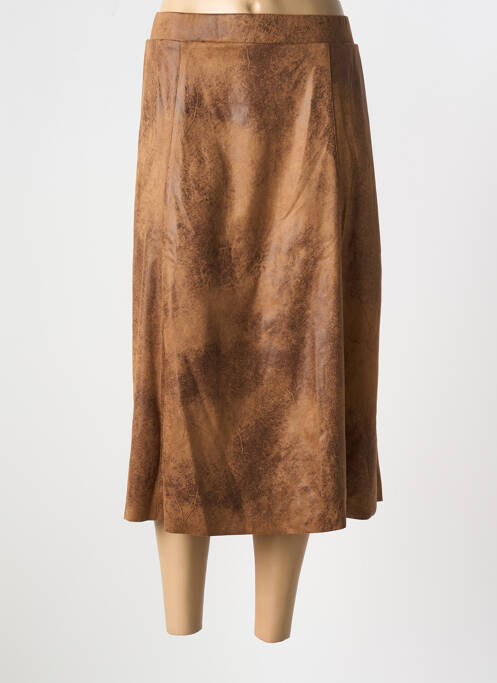 Jupe mi-longue marron TINTA pour femme