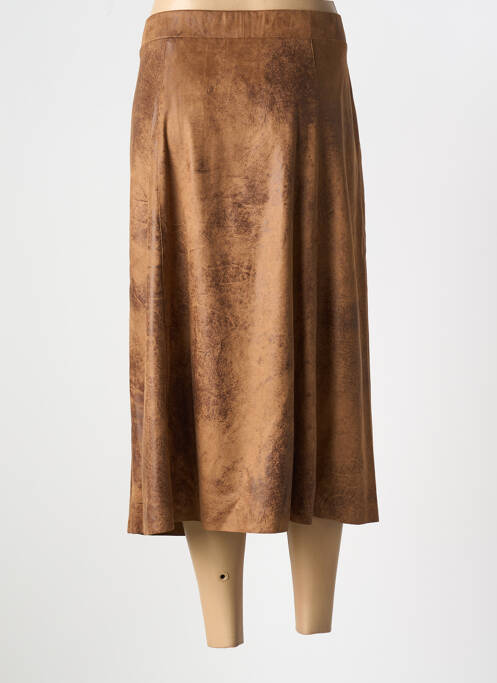 Jupe mi-longue marron TINTA pour femme