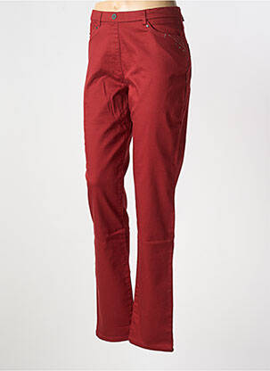 Jegging tissage denim taille normale orange CHRISTINE LAURE femme