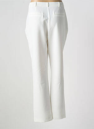 Pantalon chino fermeture zippée sous rabat boutonné taille normale beige CHRISTINE LAURE femme