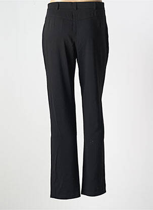 Pantalon droit tissage popeline taille normale noir CHRISTINE LAURE femme