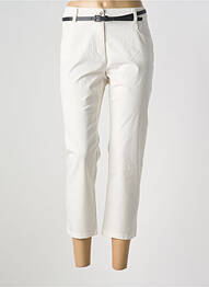 Pantalon 7/8 tissage popeline taille normale beige BETTY BARCLAY femme