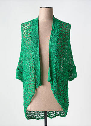 Gilet manches longues manches 3/4 vert MARBLE femme