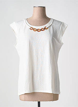 T-shirt stretch manches courtes beige TINTA STYLE femme