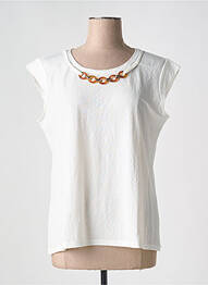 T-shirt stretch manches courtes beige TINTA STYLE femme