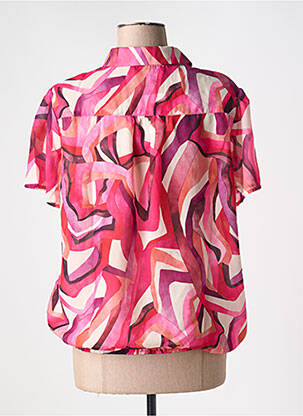 Blouse légère et transparente manches courtes rose CHRISTINE LAURE femme