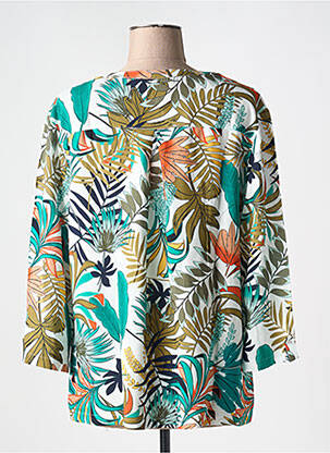 Blouse manches 3/4 manches 3/4 vert CHRISTINE LAURE femme