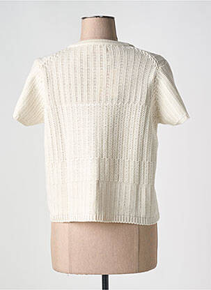 Gilet manches courtes resserrée sur le bas beige TINTA STYLE femme