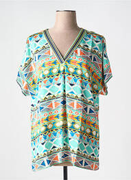 Blouse manches courtes manches courtes bleu TINTA STYLE femme