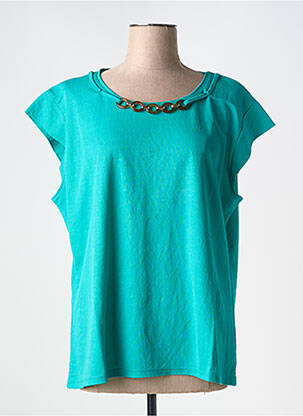 T-shirt stretch manches courtes vert TINTA STYLE femme